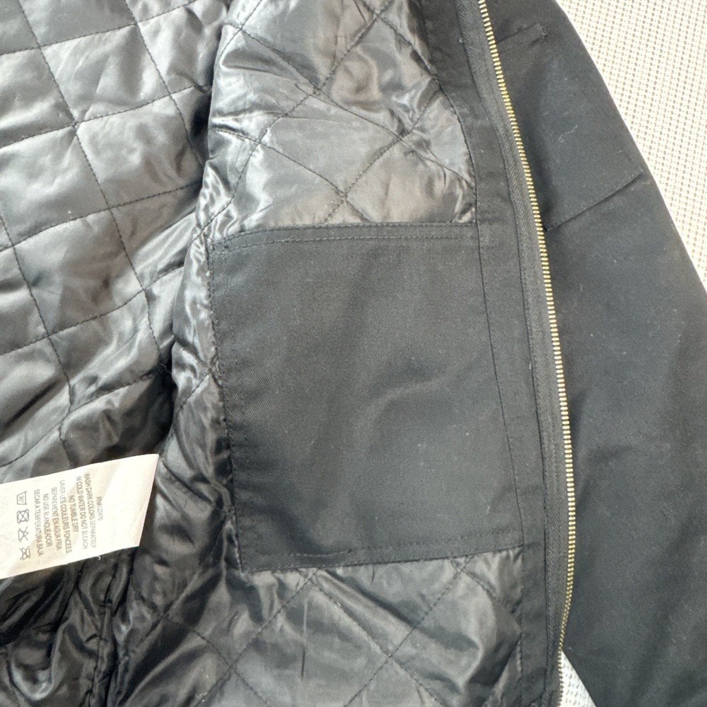 (534) Shaka Wear Work Jacket Mens M Black Private Motors Quilted - Picture 7 of 16